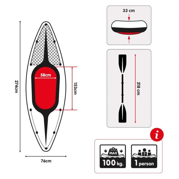 Intex Challenger K1 Inflatable Kayak 68305NP Image 5