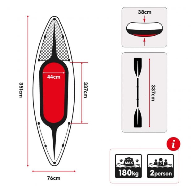 Intex Challenger K2 2-Seater Inflatable Kayak 68306NP Image 5
