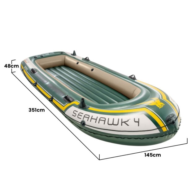 Intex Seahawk 4 Inflatable Boat Set - 4 Person Image 3
