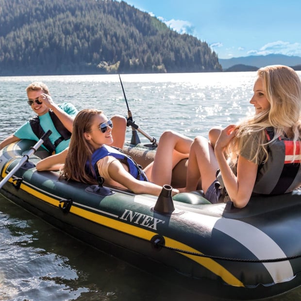 Intex Seahawk 3 Inflatable Boat Set - 3-Person Image 6