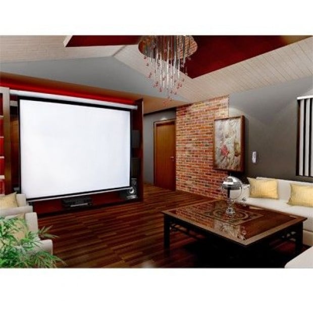 120In Electric Motorised Projector Screen Tv +remote Image 2