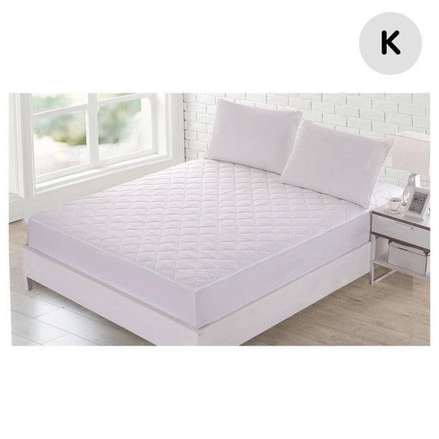 Fitted Cotton Cover Quilted Mattress Protector King
