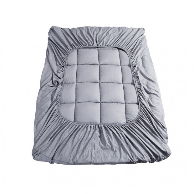 Dreamz Mattress Topper Bamboo Fibre Luxury Protector Cover King Single Image 6