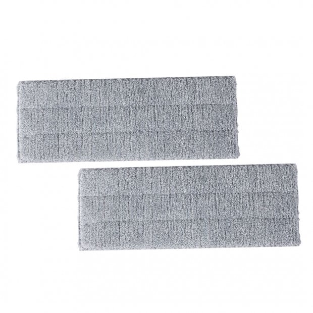 Flat Mop Bucket Floor Cleaner Set Stainless Steel Microfiber Mop Heads Image 6