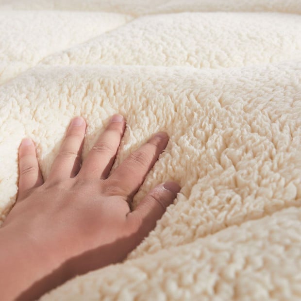 Mattress Topper Wool Underlay Reversible Mat Protector King Single Image 6