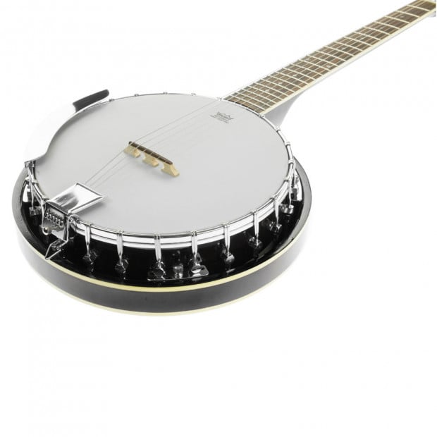 Karrera 6 String Resonator Banjo Guitar - Black Image 3