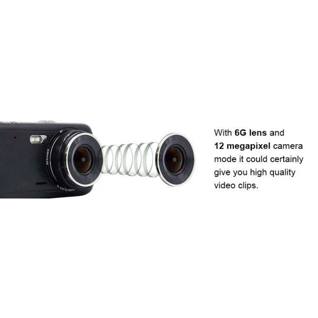 Elinz 4.0in Lcd Dash Cam Dual Camera Reversing Car 1296p Fhd Image 3