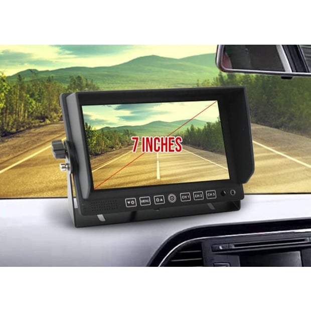 7in Monitor HD 12v/24v With 3 Av Inputs 4pin Advanced Image 2