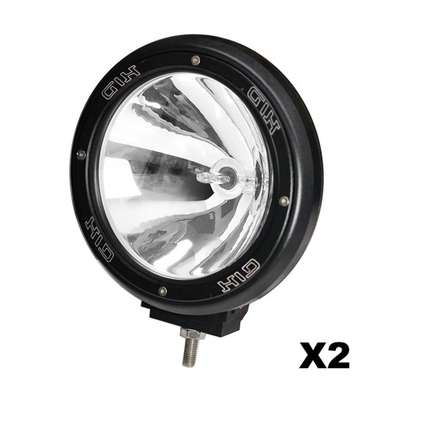 Pair 7inch 100W Driving Light Spotlight Offroad Work Lamp Black 12V