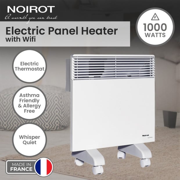 Noirot 1000W 7358-3TP Spot Plus Electric Panel Heater w/ Wi-Fi Timer