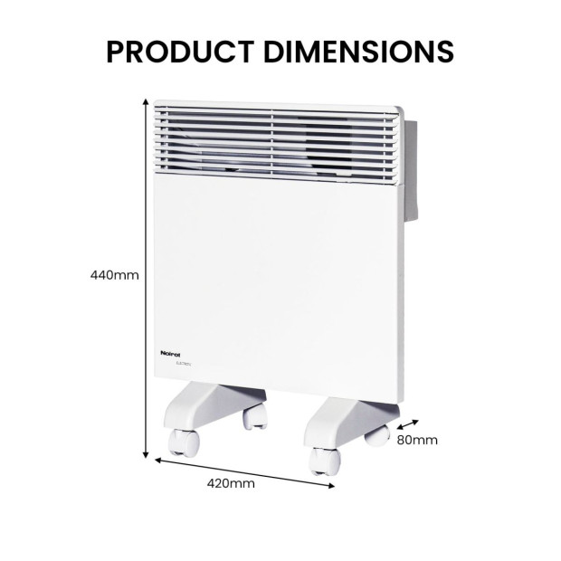 Noirot 1000W 7358-3TP Spot Plus Electric Panel Heater w/ Wi-Fi Timer Image 8