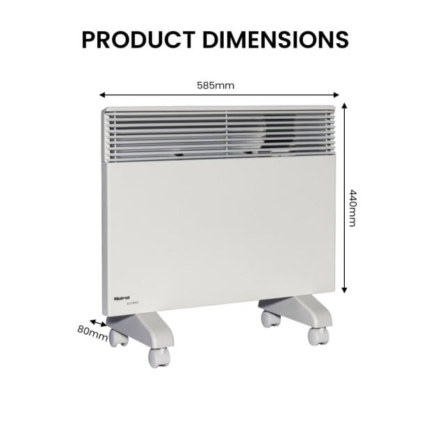 Noirot 7358-5T 1500W Spot Plus Electric Panel Heater w/ Timer - Refurbished Image 8