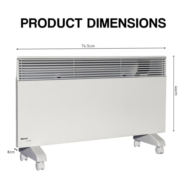Noirot 2000W 7358-7 Electric Panel Heater with Castors - Refurbished Image 5