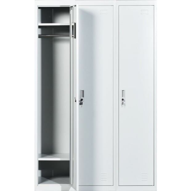 Three-door Side By Side Office Gym Shed Storage Locker Image 5