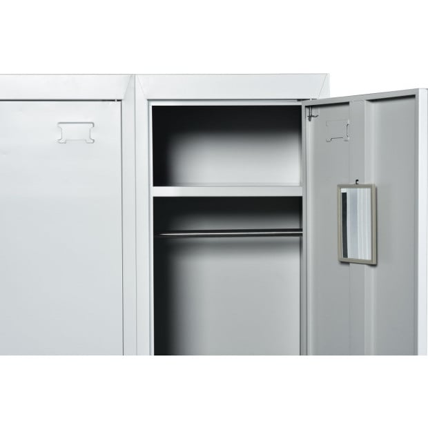 Three-door Side By Side Office Gym Shed Storage Locker Image 6