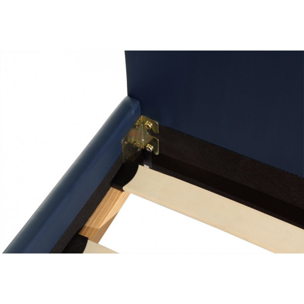 Single Pu Leather Bed Frame Blue Image 6