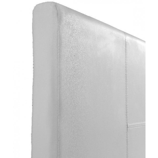 Double Pu Leather Bed Frame White Image 5