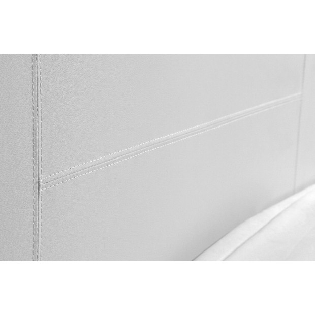 Double Pu Leather Bed Frame White Image 6