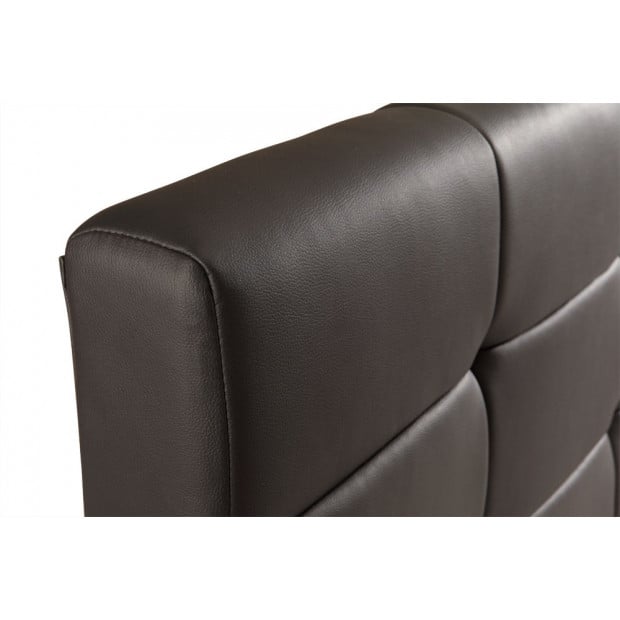King Pu Leather Deluxe Bed Frame Black Image 5