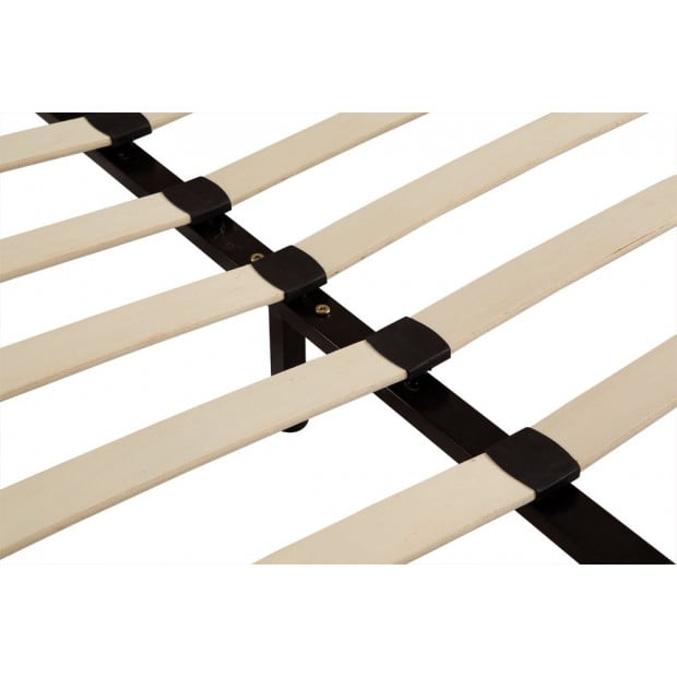 Queen Pu Leather Bed Frame Black Image 4