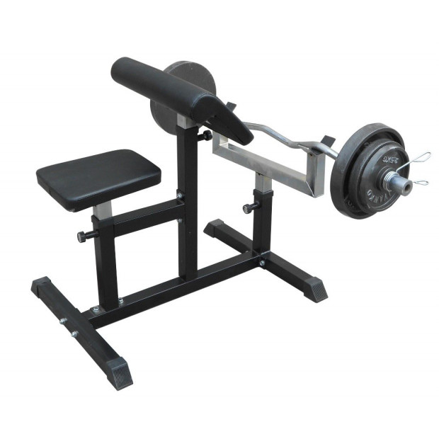 Preacher Curl Arm Biceps Workout Weights Bench Image 4