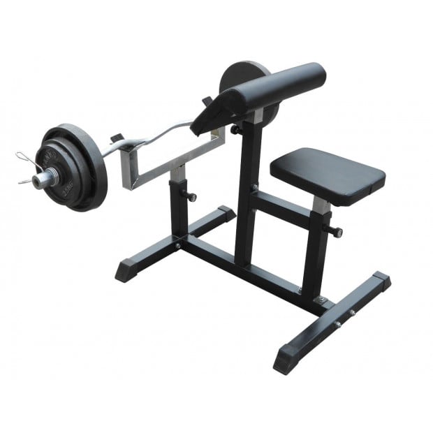 Preacher Curl Arm Biceps Workout Weights Bench Image 5