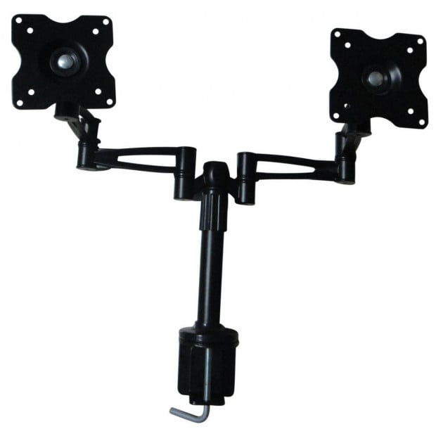 Two-screen 10-25In Desk Monitor Tv Plasma Led Lcd Work Mount Image 2