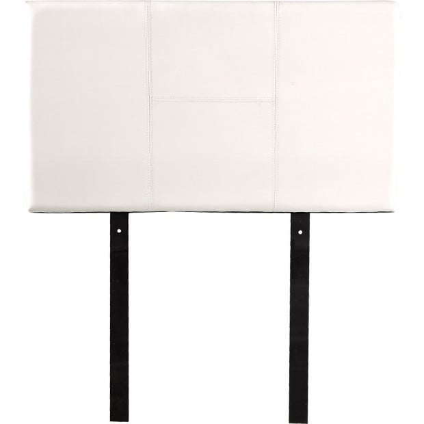 Pu Leather Single Bed Headboard Bedhead - White Image 5