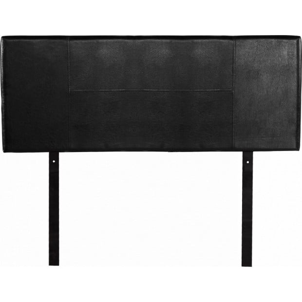 Pu Leather Double Bed Headboard Bedhead - Black Image 5