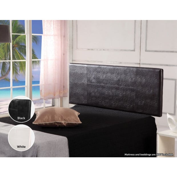 Pu Leather Double Bed Headboard Bedhead - Brown Image 2