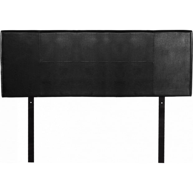 Pu Leather Queen Bed Headboard Bedhead - Black Image 5