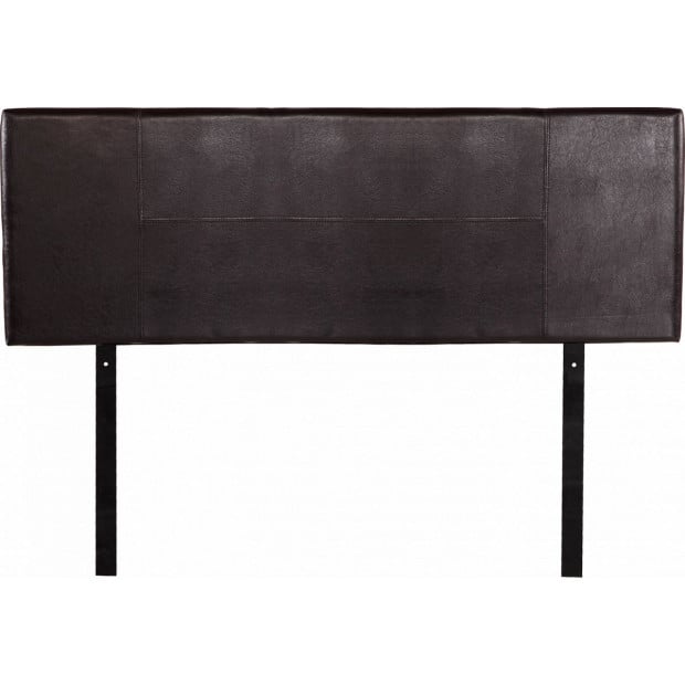 Pu Leather Queen Bed Headboard Bedhead - Brown Image 5