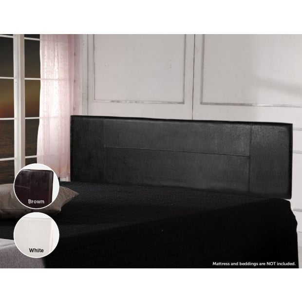 Pu Leather King Bed Headboard Bedhead - Black Image 2
