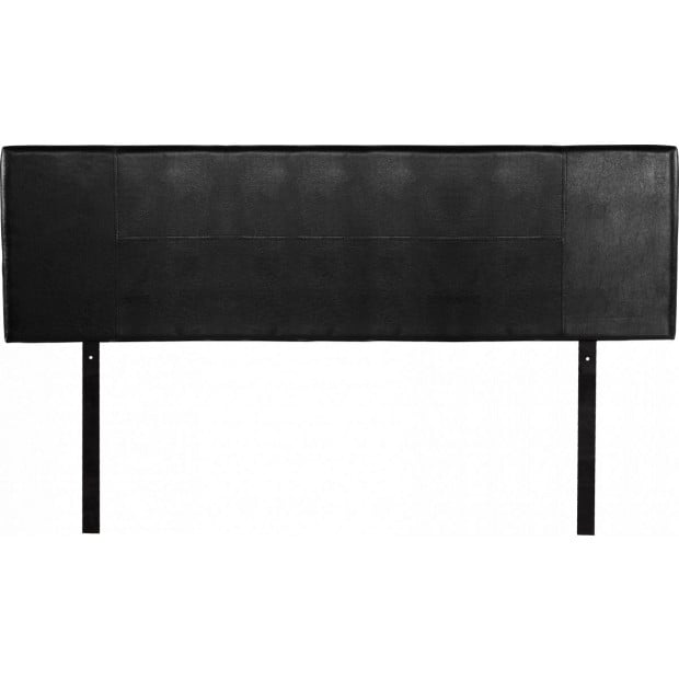 Pu Leather King Bed Headboard Bedhead - Black Image 5