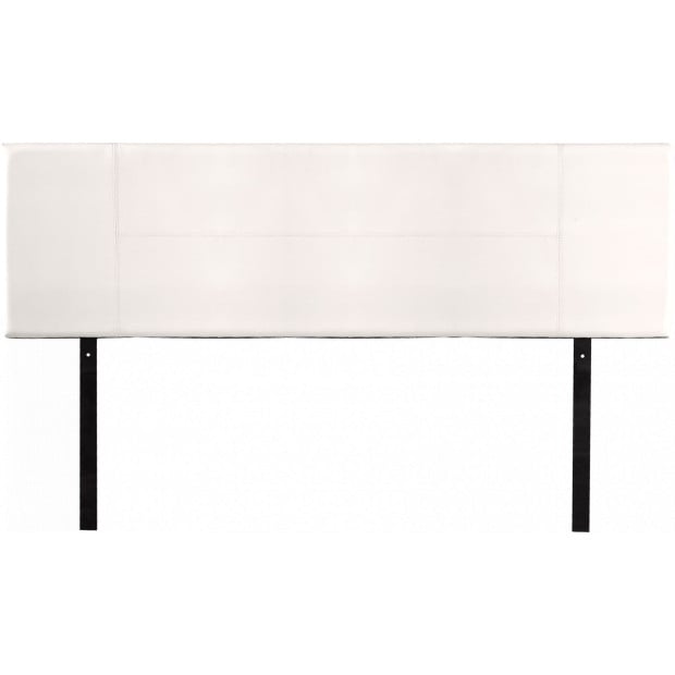 Pu Leather King Bed Headboard Bedhead - White Image 5