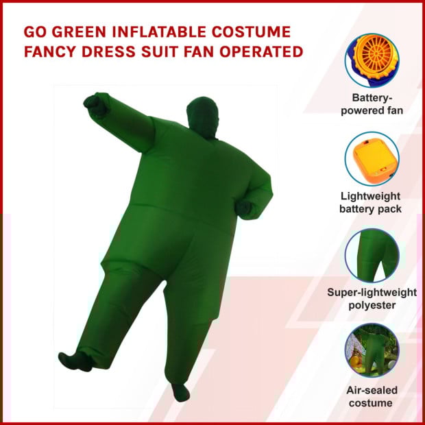 Go Green Infatable Costume Dress Suit Image 3