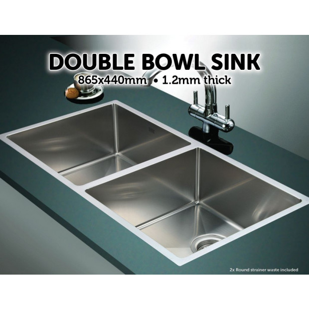 Stainless Steel Sink - 865 x 440mm x 190mm Image 2