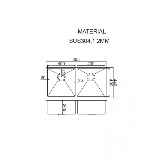 Stainless Steel Sink - 865 x 440mm x 190mm Image 8