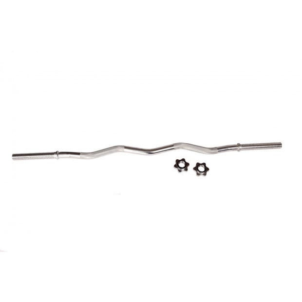 Curl Bar With Spinlock Collars Image 3