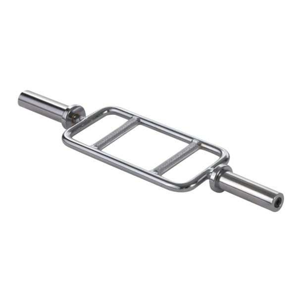 Chrome Olympic Tricep Bar Barbell Heavy Duty With Spring Collars Image 4