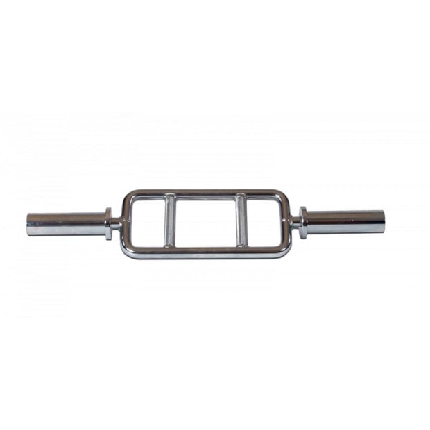 Chrome Olympic Tricep Bar Barbell Heavy Duty With Spring Collars Image 5