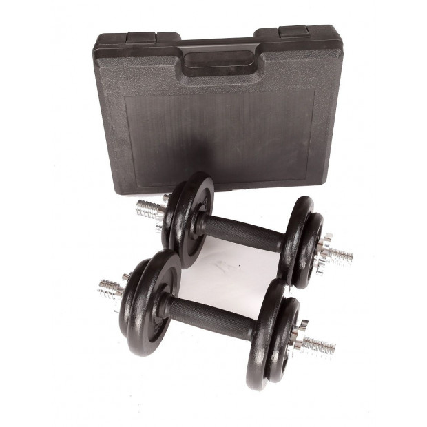 20kg Black Dumbbell Set With Carrying Case Image 3