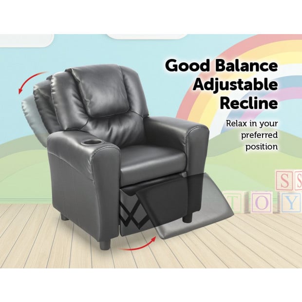 Leather Kids Recliner Image 4