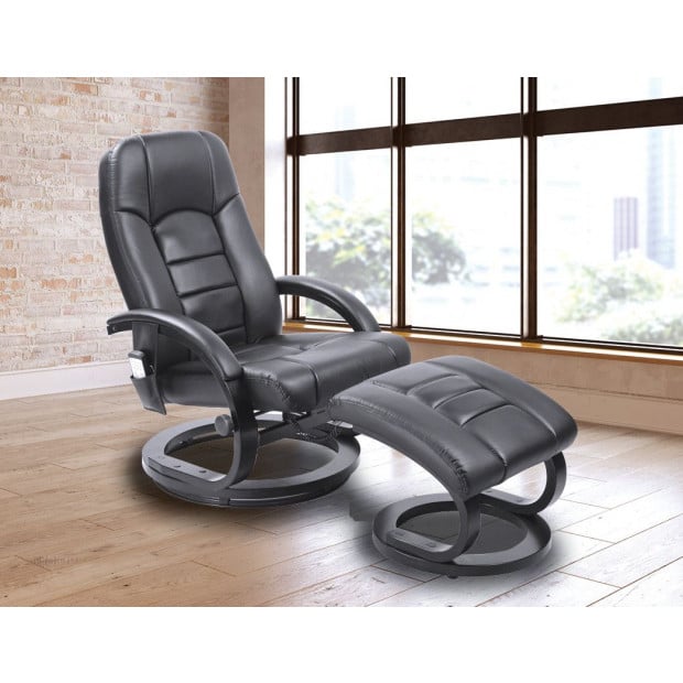 PU Leather Massage Chair Black
