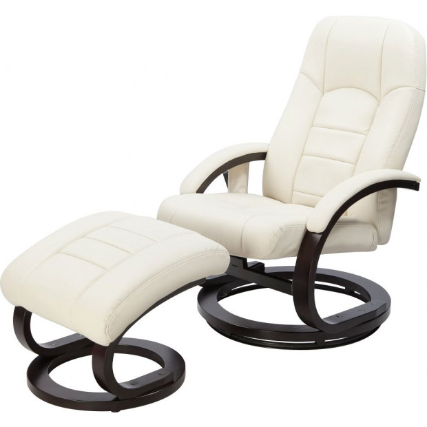PU Leather Deluxe Massage Chair Recliner Ottoman Lounge Remote Image 5