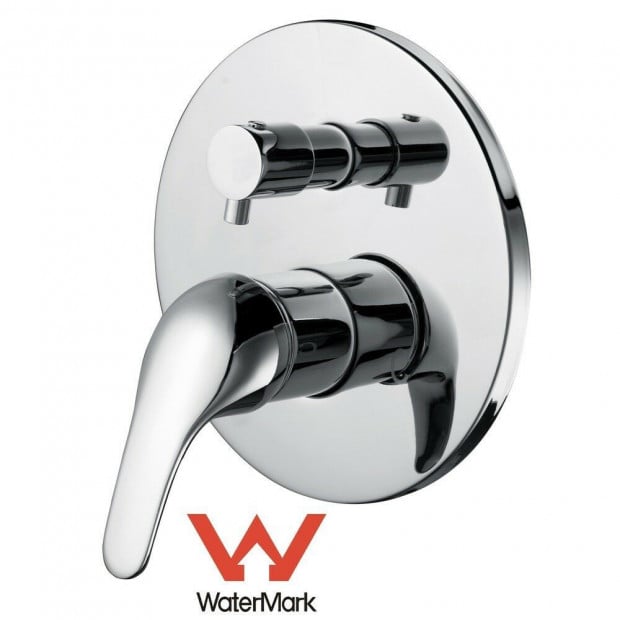 Chrome Bathroom Shower Wall Mixer Diverter W/ Watermark