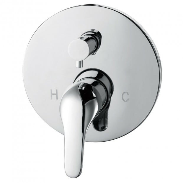 Chrome Bathroom Shower Wall Mixer Diverter W/ Watermark Image 3