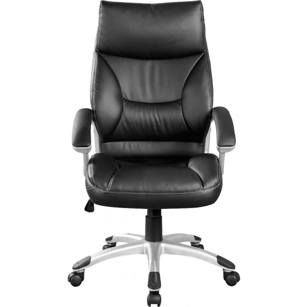 Pu Leather Office Chair Executive Padded Black 350mm Powder Coating Image 6