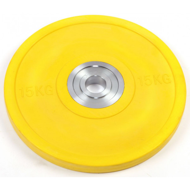 15kg Pro Olympic Rubber Bumper Weight Plate Yellow