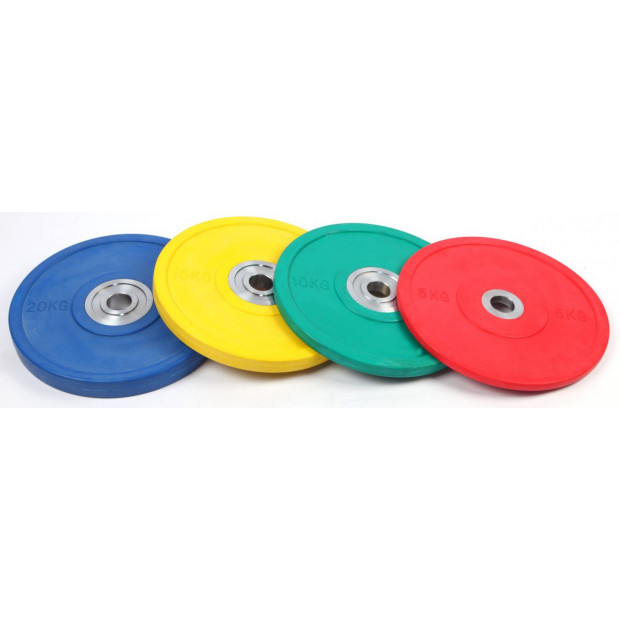 15kg Pro Olympic Rubber Bumper Weight Plate Yellow Image 3